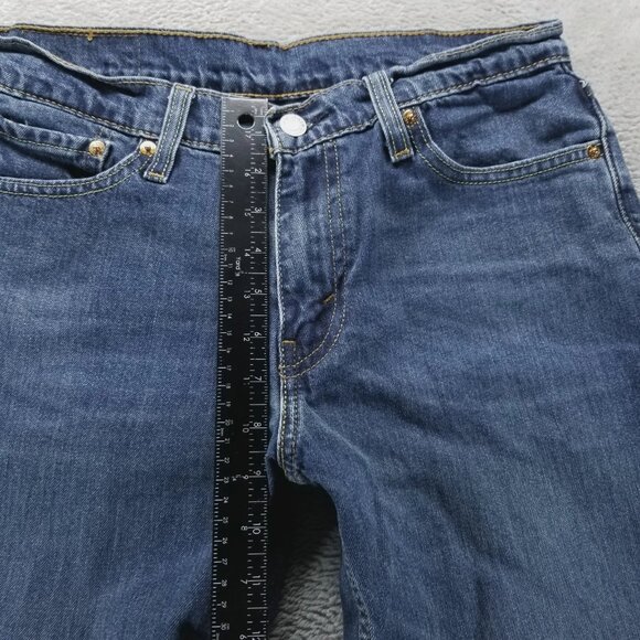 Levis 511 Jeans Mens 30x30 Blue Slim Straight Mid Rise Dark Wash Stretch Denim - Picture 6 of 9